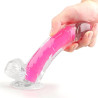 ClearlyHorny Gode phosphorescent Color Glow 15 x 4.5cm Rose